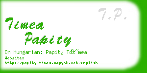 timea papity business card